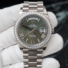 Rolex Day-Date olive dial with diamonds